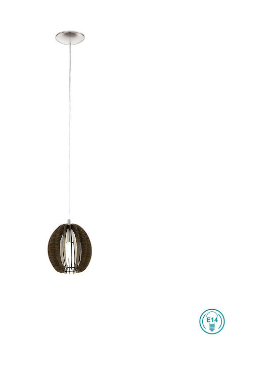 Eglo Cossano Pendant Light Brown with Socket E14, E.14