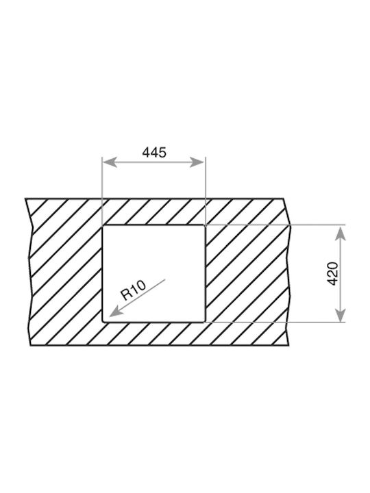 Teka Premium 1B Ένθετος Νεροχύτης Inox Σατινέ Μ46.5xΠ44cm Ασημί