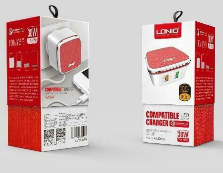 Ldnio Φορτιστής με 2 Θύρες USB-A και Καλώδιο micro USB Quick Charge 3.0 Πορτοκαλί (A2405Q)