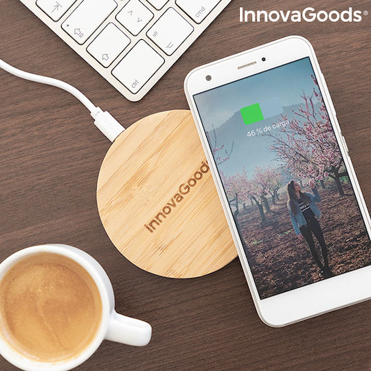 InnovaGoods Ασύρματος Φορτιστής (Qi Pad) Καφέ (V0103115)