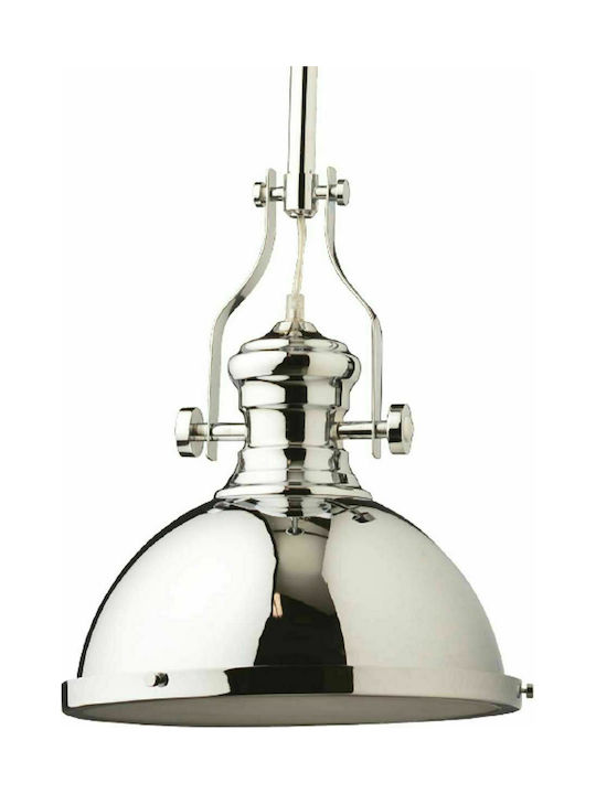 Aca Pendant Light Silver Bell with Socket E27 32cm