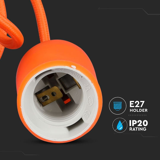 V-TAC VT-7228 Lustră Portocaliu cu Dulie E27