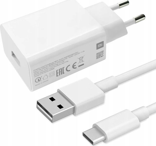 Xiaomi Charger with USB-A Port and Cable USB-C 22.5W Whites (MDY-11-EP)