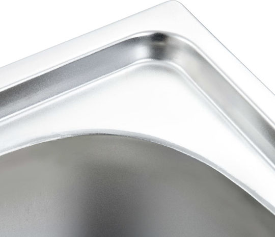 vidaXL Ένθετος Νεροχύτης Inox Σατινέ Μ84xΠ48cm Ασημί