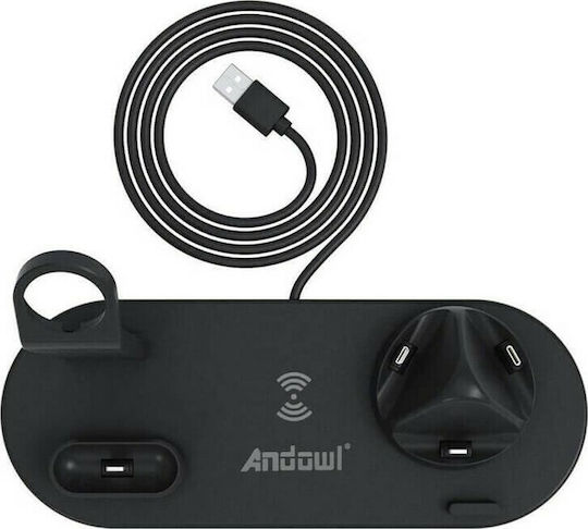 Andowl Ασύρματος Φορτιστής (Qi Pad) Λευκός (Q-L023)