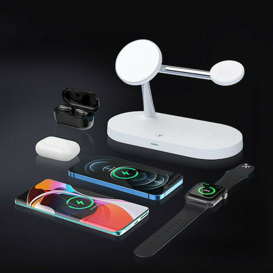 Tech-Protect Încărcător Wireless (Qi Pad) și Cablu USB-C 15W Albς (0211850)