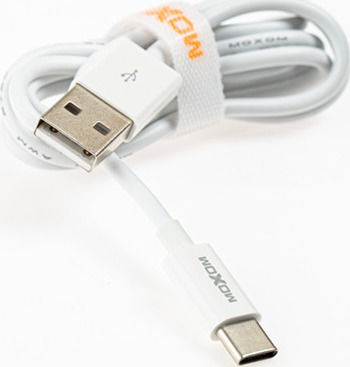Moxom с 2 USB-A порта и кабел Lightning Бял (KH-44)