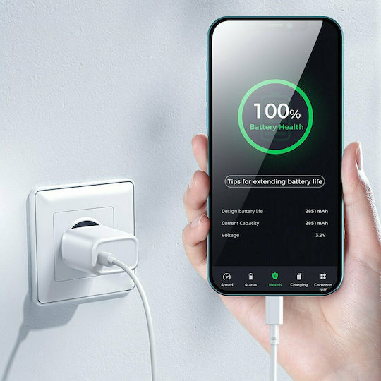 Joyroom Φορτιστής Χωρίς Καλώδιο με Θύρα USB-C 20W Power Delivery Λευκός (NRT-DY139E)