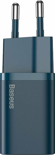 Baseus Charger Without Cable with USB-C Port 20W Power Delivery Blue (Super Si)