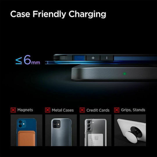 Spigen Ασύρματος Φορτιστής (Qi Pad) 15W Μαύρος (ArcField PF2004)