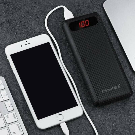 Awei P70K Power Bank 20000mAh with 2 USB-A Ports Black