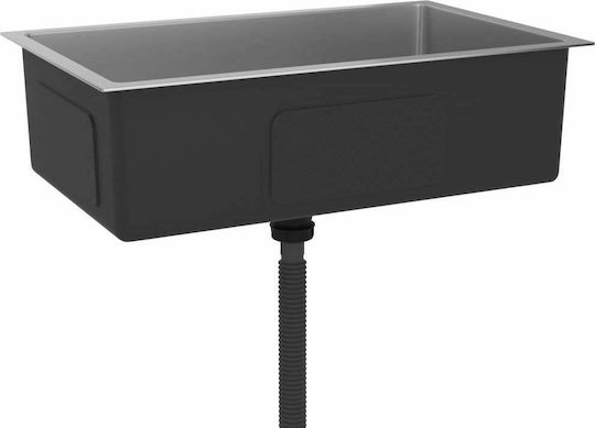 vidaXL Ένθετος Νεροχύτης Inox Brushed Μ70xΠ44cm Ασημί