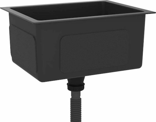 vidaXL Drop-In Chiuvetă Inox L44xW34cm Negru