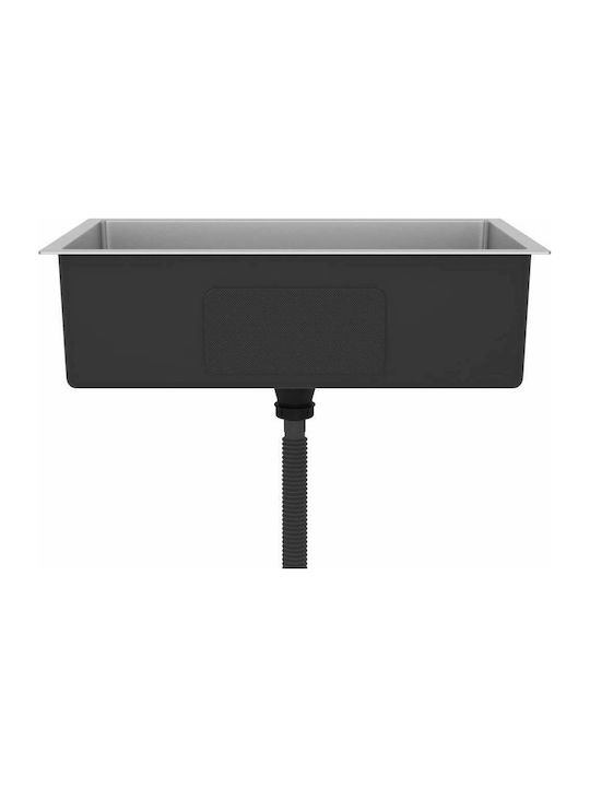 vidaXL Ένθετος Νεροχύτης Inox Brushed Μ70xΠ44cm Ασημί