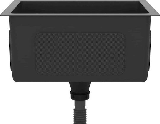 vidaXL Drop-In Chiuvetă Inox L44xW34cm Negru