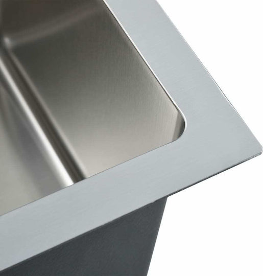 vidaXL Ένθετος Νεροχύτης Inox Brushed Μ70xΠ44cm Ασημί