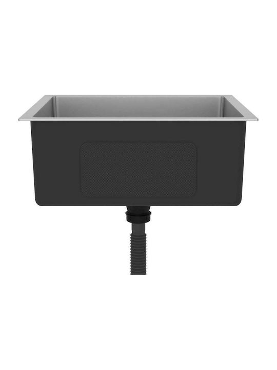 vidaXL Drop-In Spüle Inox Satiniert B51xT44cm Silber