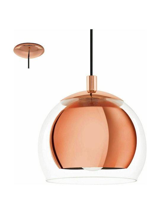 Eglo Rocamar Pendant Light Bronze Bell with Socket E27 19x110cm