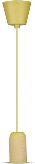 V-TAC VT-7668 Pendant Light Yellow with Socket E27 5cm
