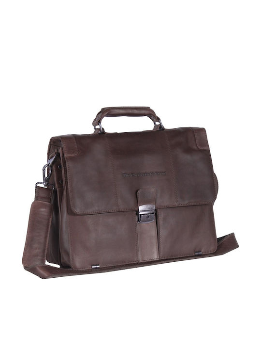 Joe Leather Men's Briefcase Brown