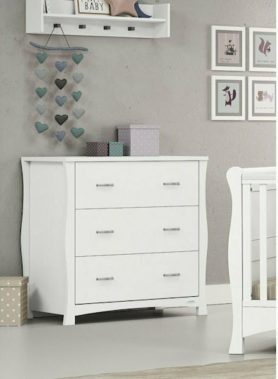 Casababy London Seturi De Mobilier Pentru Copii Cu Pat Și Sertar Alb