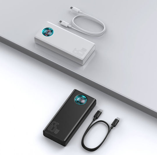 Baseus Amblight Power Bank 30000mAh 65W with 4 USB-A Ports and USB-C Port Quick Charge 3.0 Black