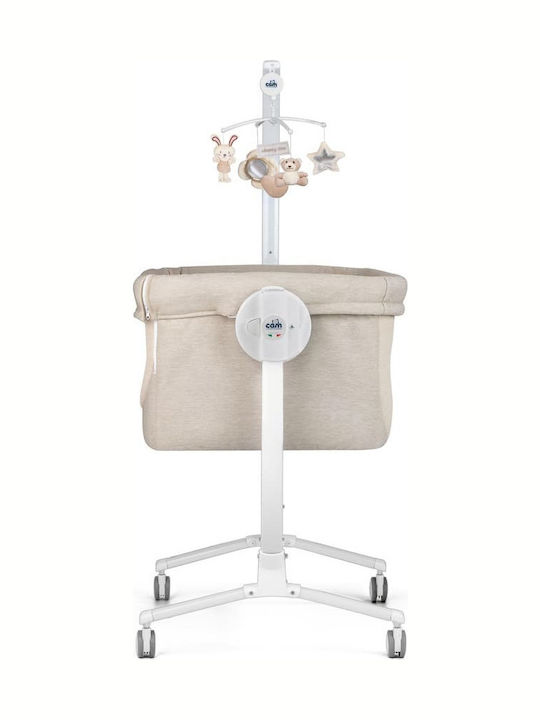 Cam Cradle Cullami with Mattress, Side Opening, and Wheels Gray