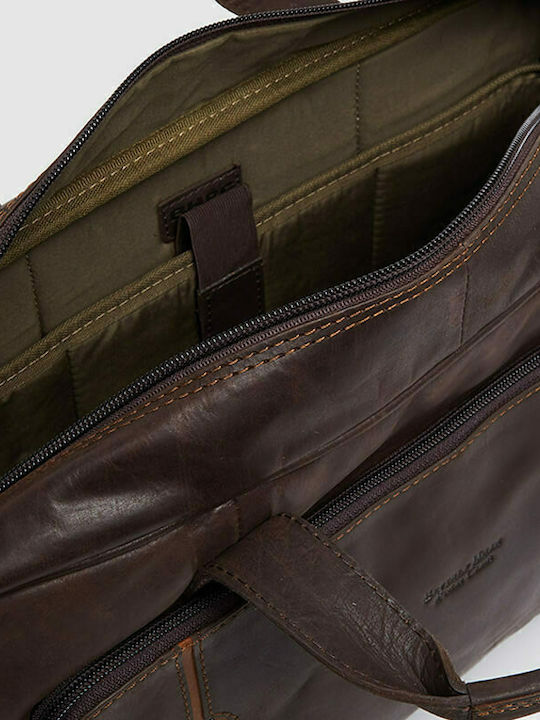 Leather Men's Briefcase Brown