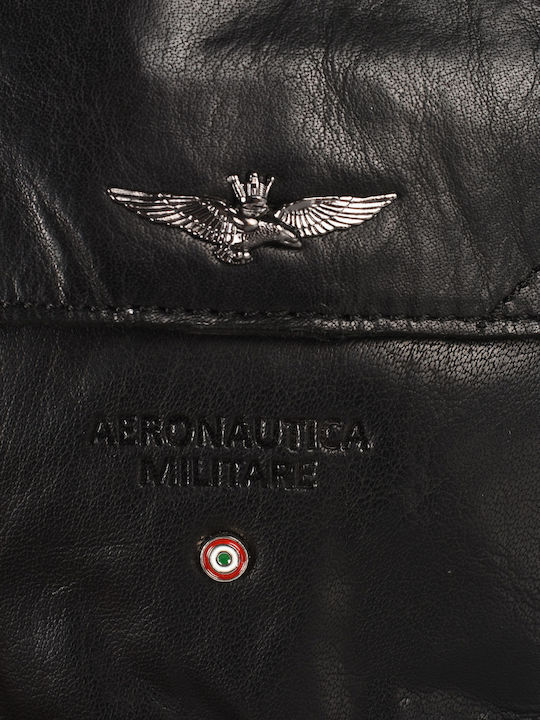 Air Force Leather Men's Messenger Bag Black AM-307 Nenero