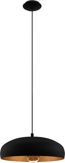 Eglo Mogano Lustră Negru cu pantaloni evazati cu Dulie E27 40x40cm.