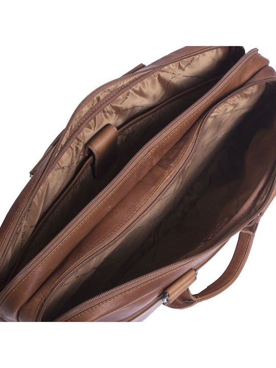 Seth Leather Men's Briefcase Tabac Brown