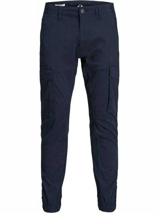 Pantaloni Elastic cu Croială Slim Marina