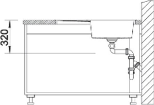 Blanco Metra 9 E Drop-In Küchenspüle Ecke aus Flüssiger Granit M83xB83cm Tartufo