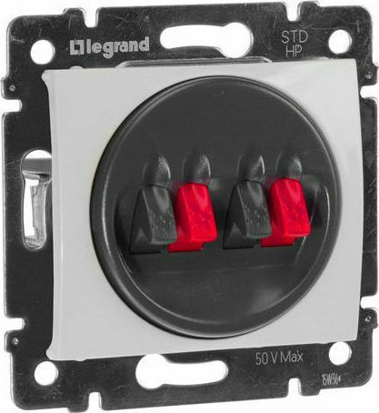Legrand Valena Front Audio & Video Speakers Socket White Διπλή 774424