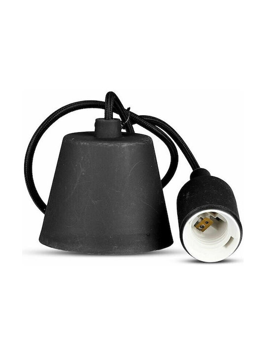V-TAC VT-7228 Pendant Light Black with Socket E27