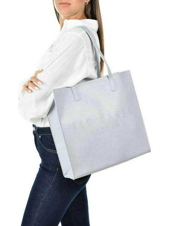 Ted Baker Soocon Icon Γυναικεία Τσάντα Shopper 'Ωμου σε Γκρι χρώμα
