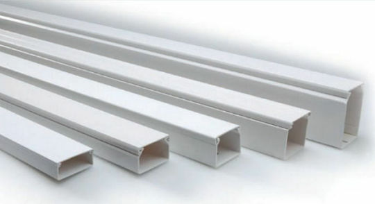 Kassinakis Canal de Cablu din Plastic 40x40mm Alb Set 2buc 1m