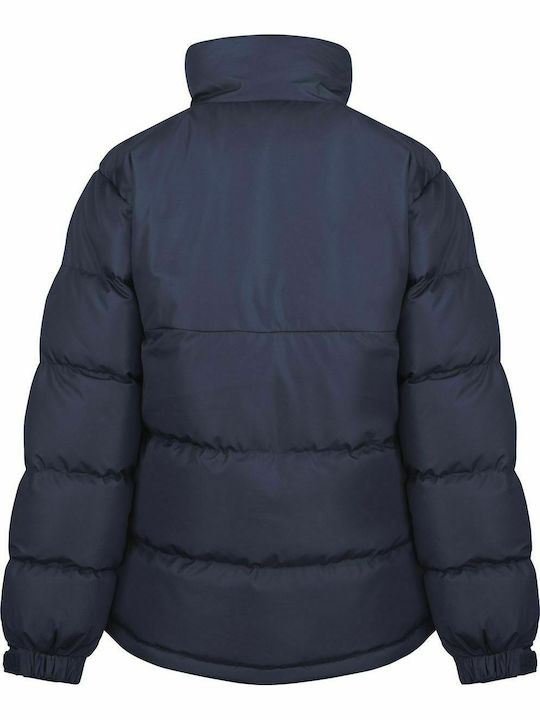 Holkham Down Feel Jacket - Navy Κοντό Γυναικείο Puffer Μπουφάν για Χειμώνα Μπλε