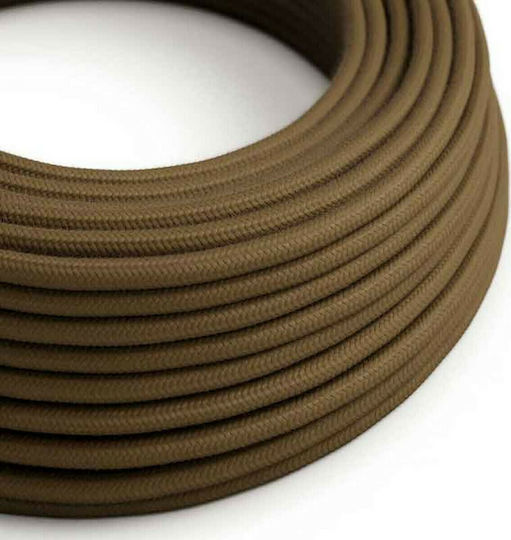 VK Lighting Fabric Cable 2x0.75mm² 230V in Brown Color 1m 47143-020654