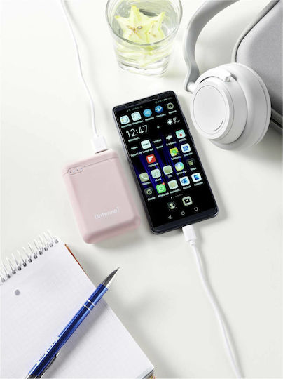 Intenso XS10000 Power Bank 10000mAh με Θύρα USB-A και Θύρα USB-C Ροζ
