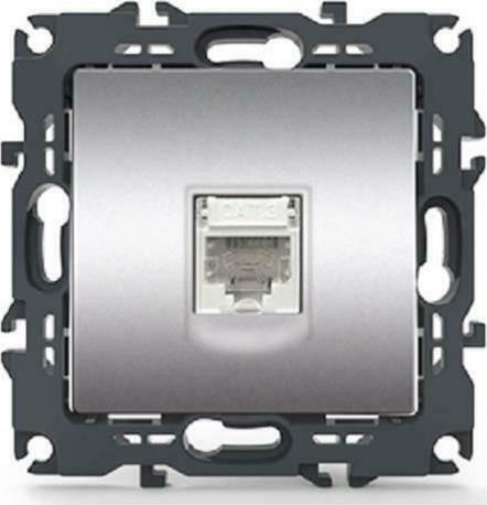 Aca Prime Front Single Telephone Socket Silver 1000113003