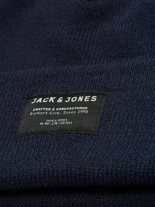 Beanie Beanie Knitted in Navy Blue color
