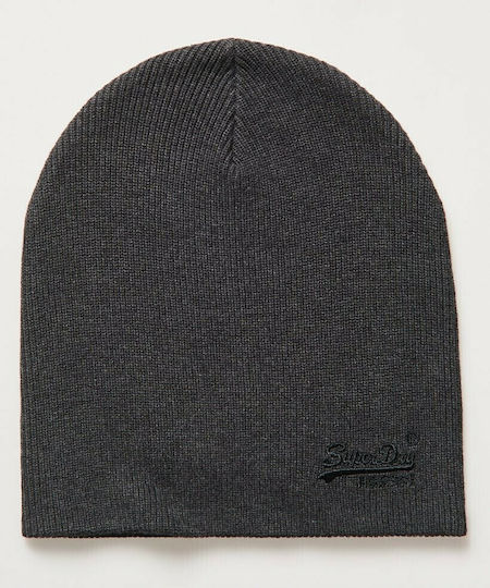 Beanie Ανδρικός Σκούφος με Rib Πλέξη σε Γκρι χρώμα