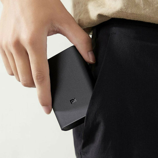 Xiaomi Mi 3 Ultra Compact Power Bank 10000mAh 22.5W με 2 Θύρες USB-A και Θύρα USB-C Μαύρο