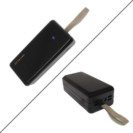 Remax RPP-173 Power Bank 60000mAh 22.5W with 4 USB-A Ports and USB-C Port Black