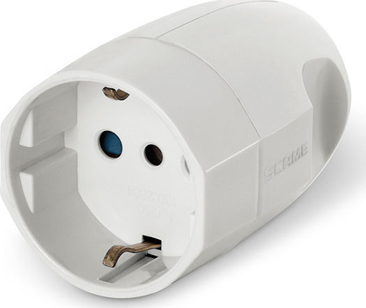 Scame Female Schuko Plug White 16A