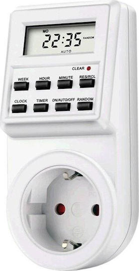 Andowl Digital Timer Socket Daily / Weekly with Random Programming Capability