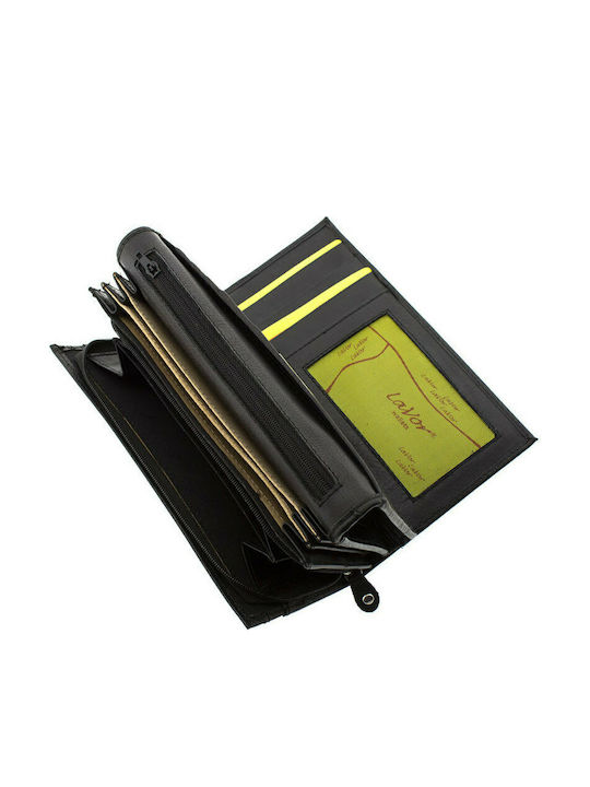 Large Leather Women's Wallet with RFID Black
