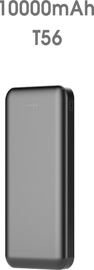Xipin PX102 Power Bank 10000mAh 18W με 2 Θύρες USB-A Quick Charge 2.0 / Quick Charge 3.0 Μαύρο