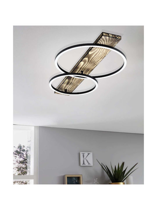 Eglo Boyal Ceiling Mount Light 40cm Brown with Integrated LED